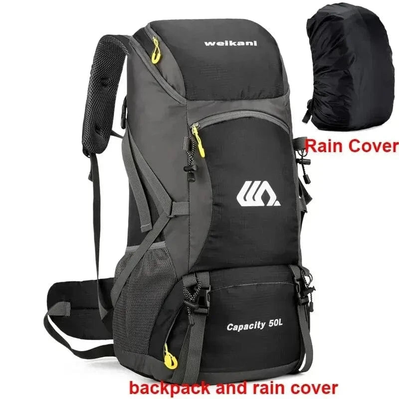 Sac-voyages NOIR + HOUSSE DE PLUIE Sac à dos randonnée 50l