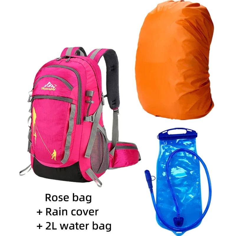 sac-voyages ROSE + PROTECTION PLUIE + POCHE EAU Sac à dos petite randonnée