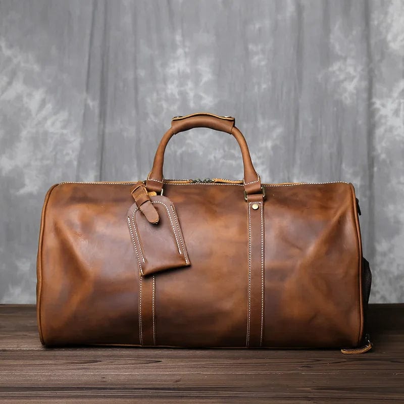 sac-voyages Sac de voyage en cuir vintage