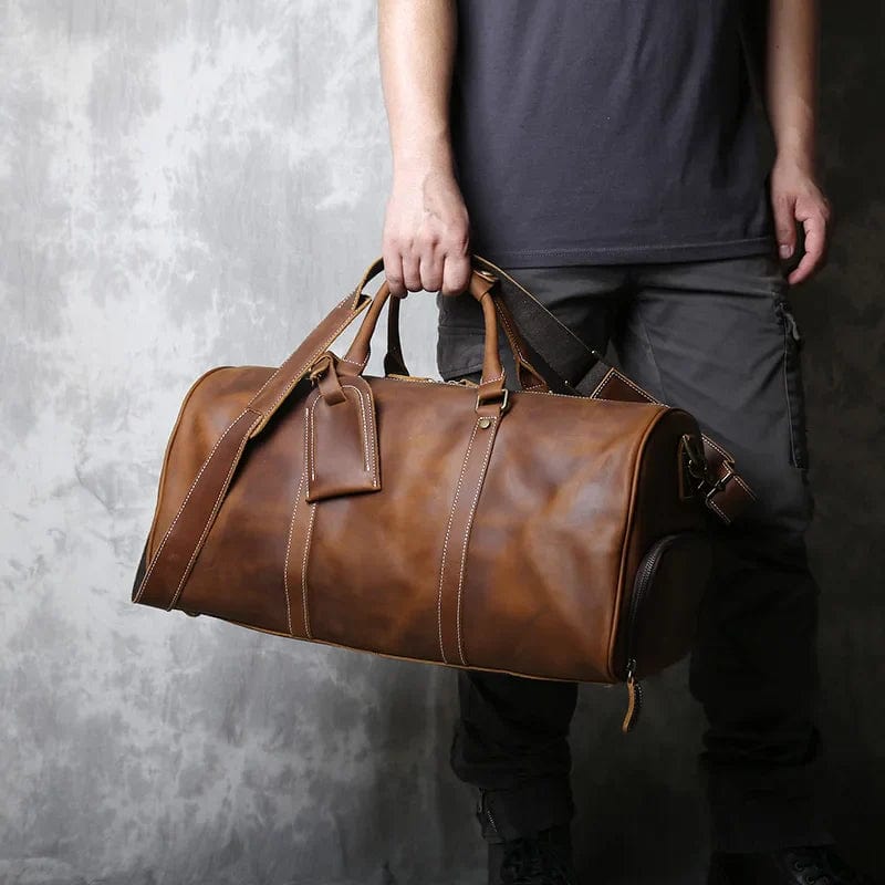 sac-voyages Sac de voyage en cuir vintage