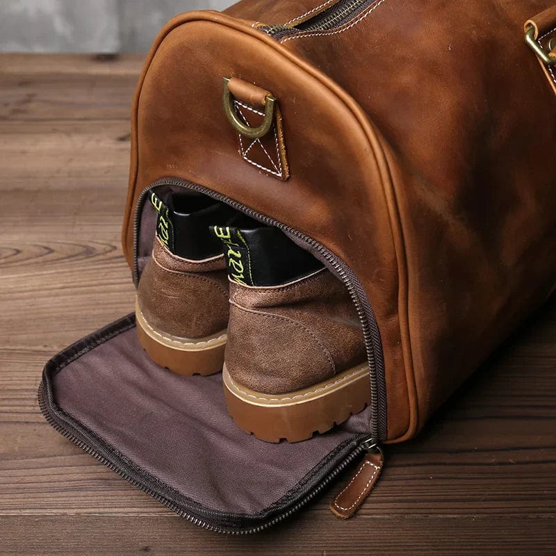 sac-voyages Sac de voyage en cuir vintage