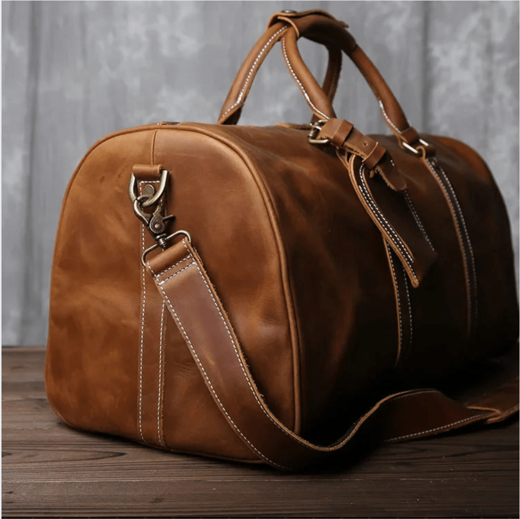 sac-voyages Sac de voyage en cuir vintage