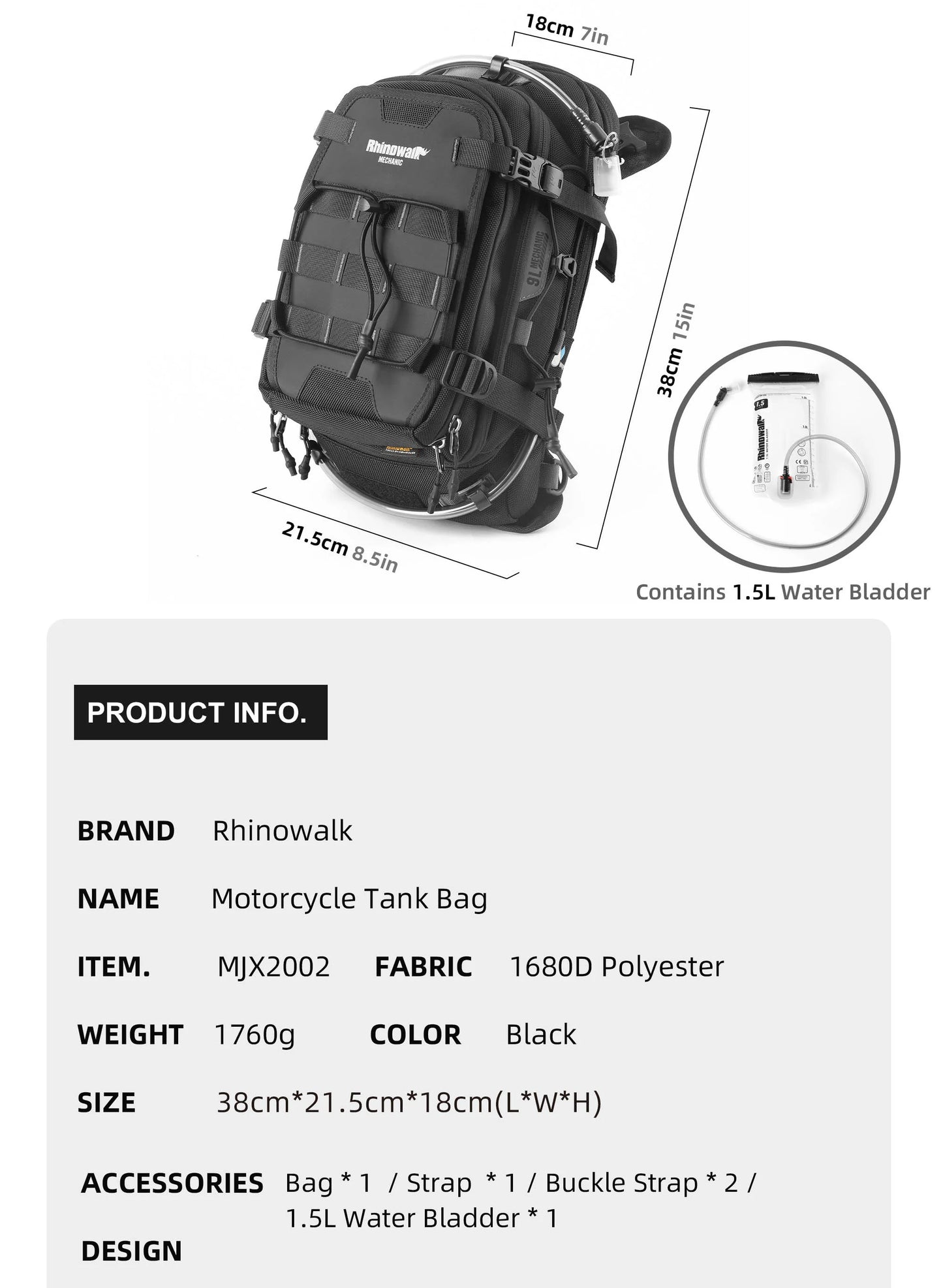Mini sac a dos moto