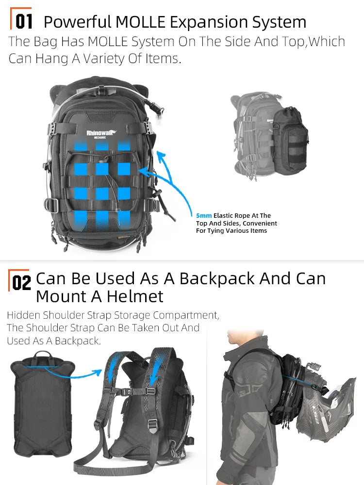 Mini sac a dos moto