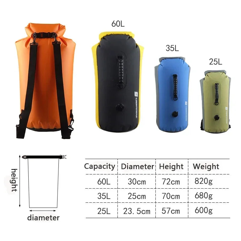 Sac rafting et snorkling