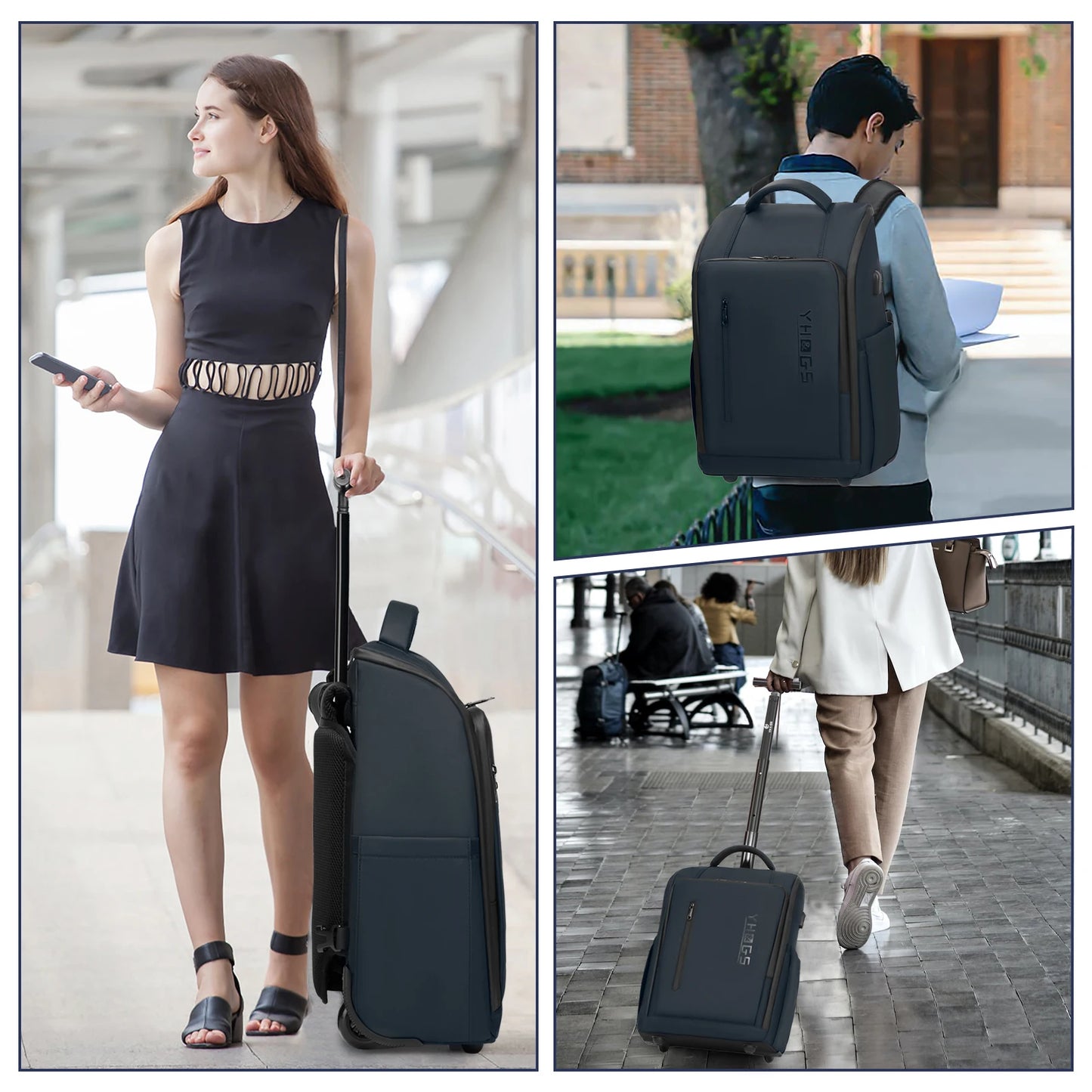 Sac de voyage a dos et roulette