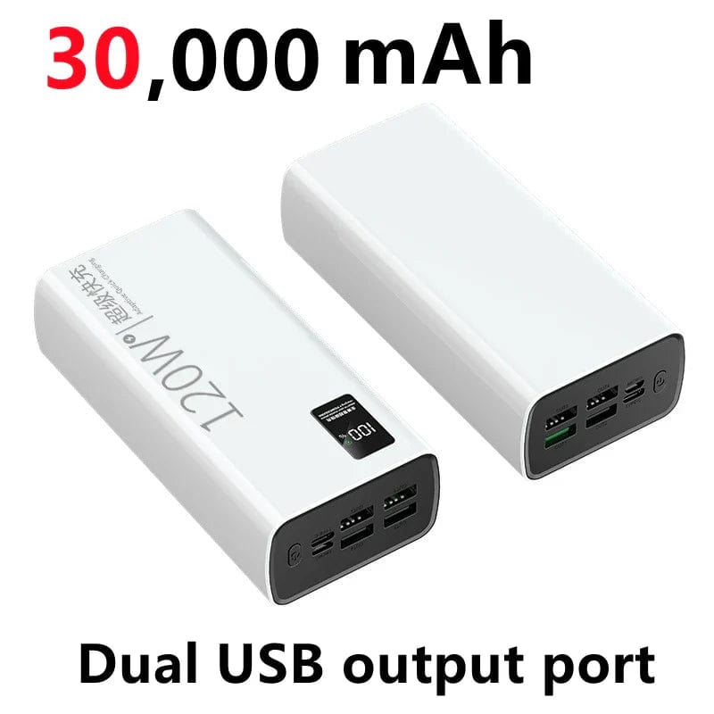 sac-voyages 120W 30 000 mAh BLANC Batterie externe 120w