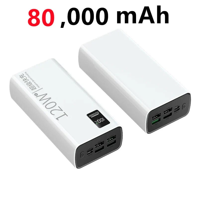 sac-voyages 120W 80 000 mAh BLANC Batterie externe 120w