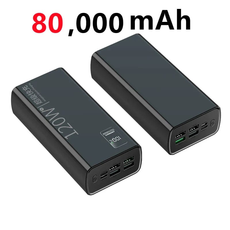 sac-voyages 120W 80 000 mAh NOIR Batterie externe 120w