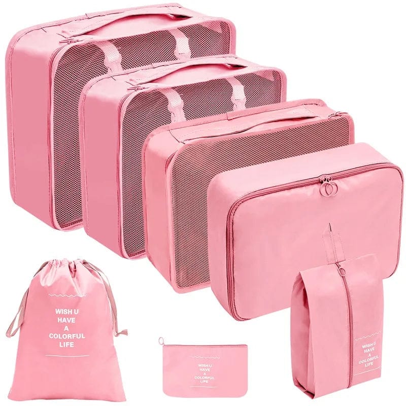 sac-voyages 7PCS-ROSE Organiseurs de bagage