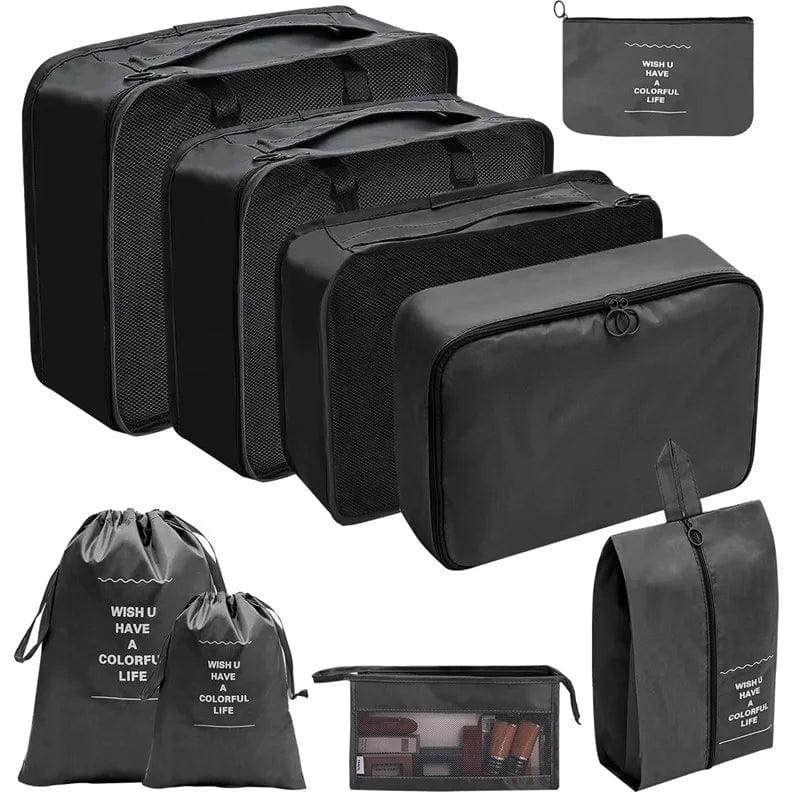 sac-voyages A 9PCS-NOIR Organiseurs de bagage