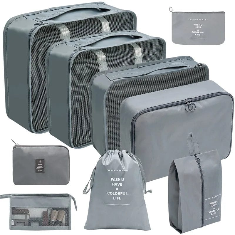 sac-voyages B 9PCS-GRIS Organiseurs de bagage