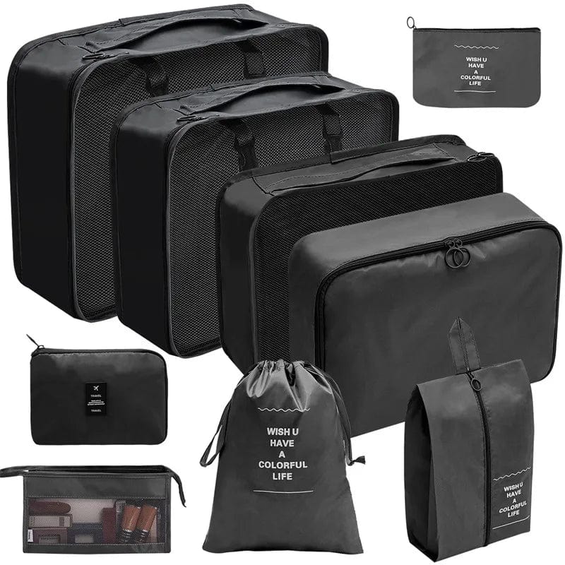 sac-voyages B 9PCS-NOIR Organiseurs de bagage