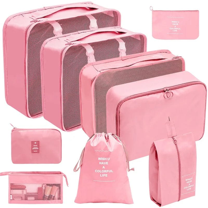 sac-voyages B 9PCS-ROSE Organiseurs de bagage