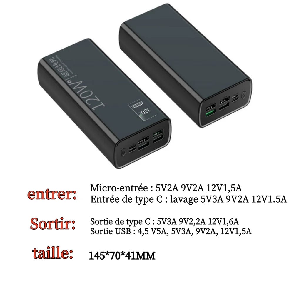 sac-voyages Batterie externe 120w