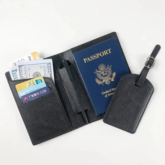sac-voyages black set 8080 Pochette passeport cuir