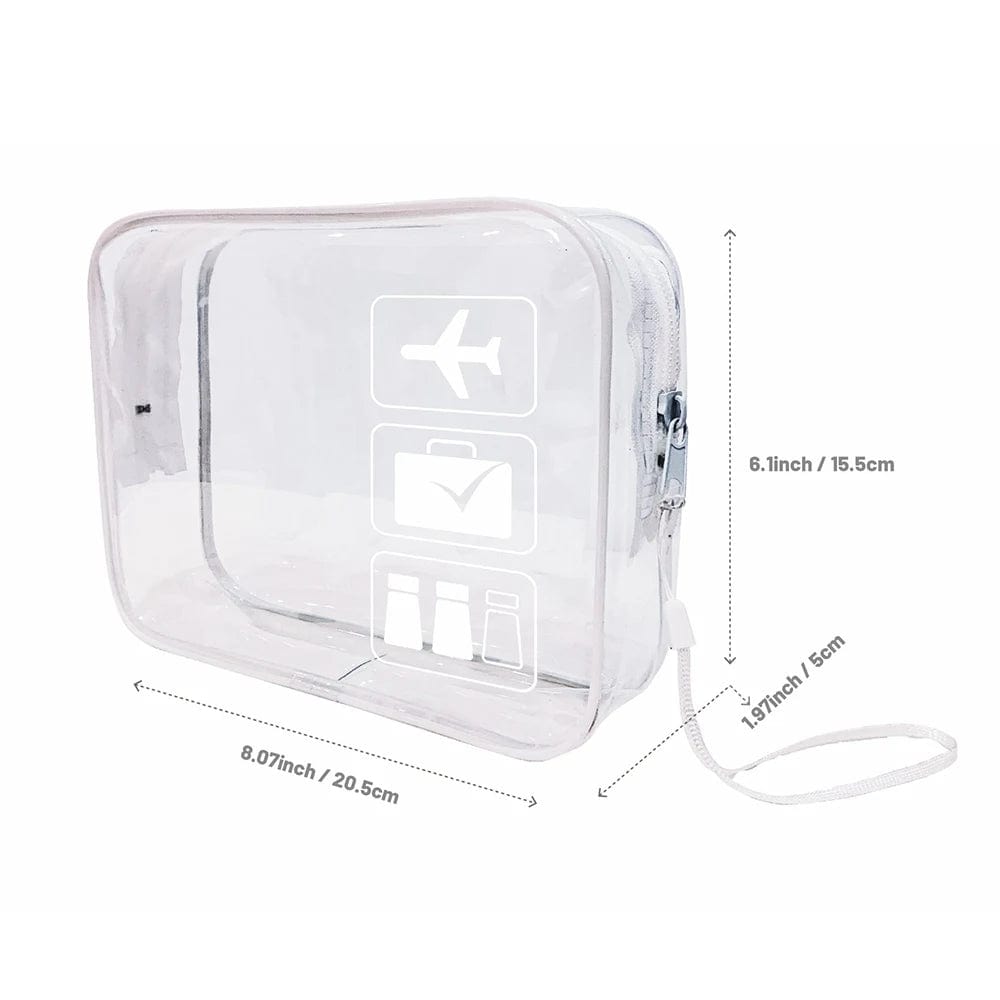 sac-voyages BLANC Trousse de toilette transparente pour avion