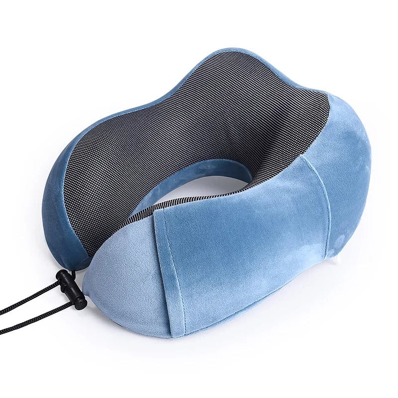 sac-voyages BLEU CIEL Coussin avion memoire de forme