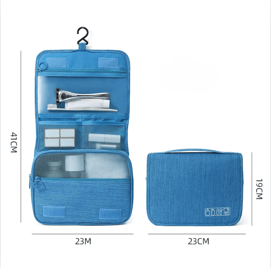 sac-voyages BLEU Trousse de toilette pliable à suspendre