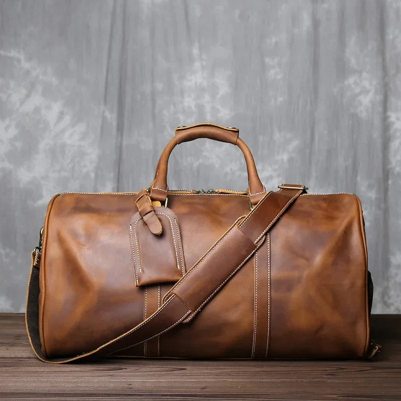 Sac de voyage en cuir vintage
