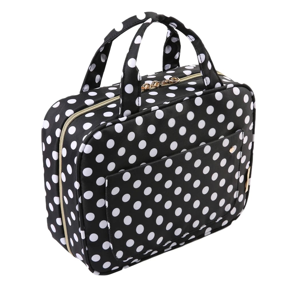 sac-voyages NOIR À POIDs BLANC / 32 CM x 10 CM x 23 CM Trousse de toilette de voyage femme à suspendre