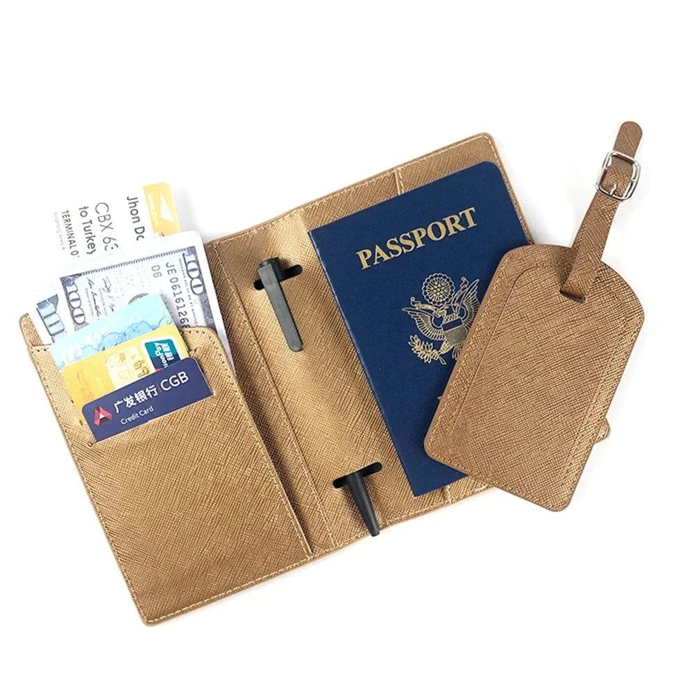 sac-voyages OR Pochette passeport cuir
