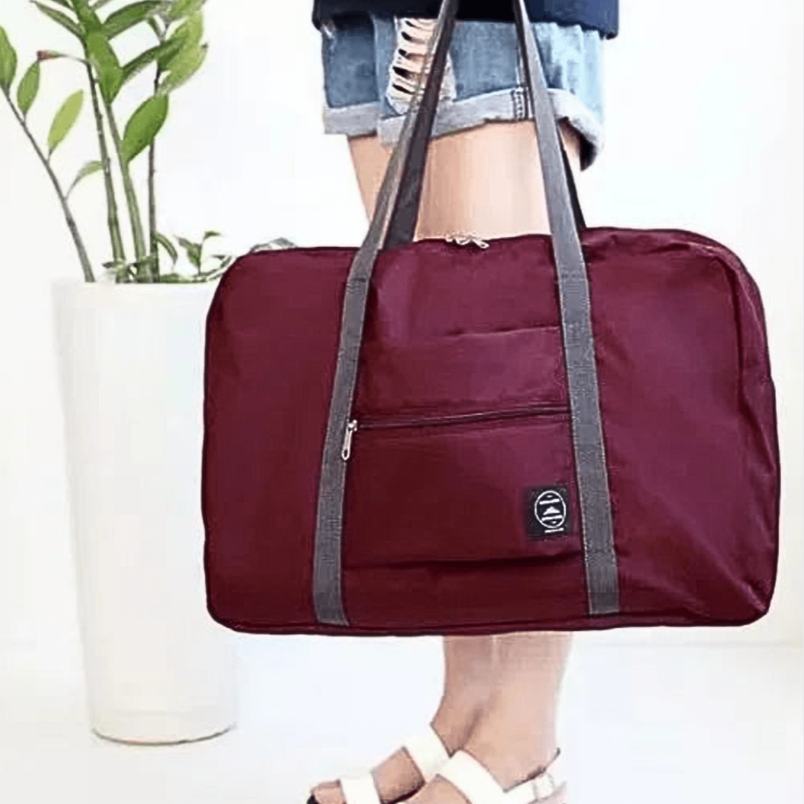 sac-voyages ROUGE POURPRE Sac de voyage pliable adaptable sur valise trolley