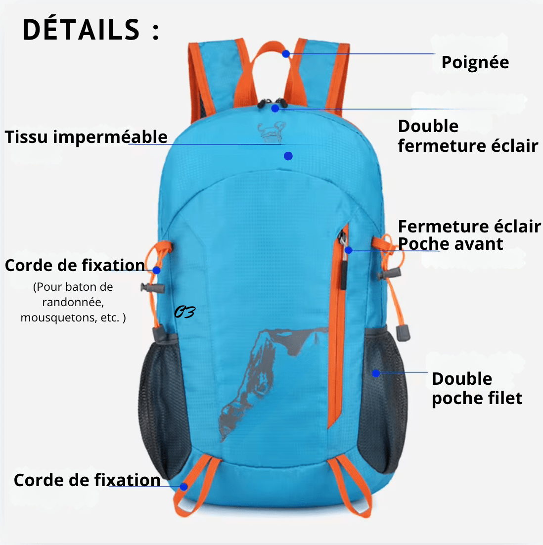 sac-voyages Sac à dos 20 litres