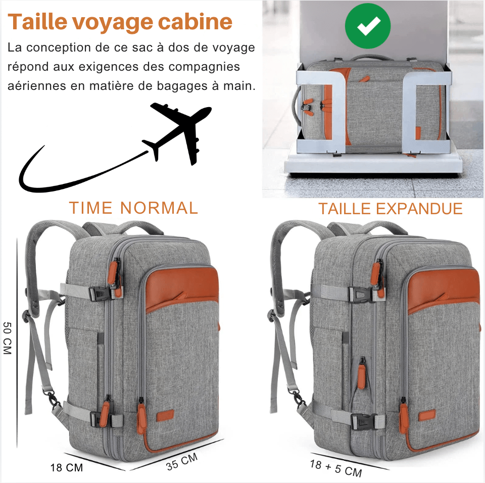 sac-voyages Sac à dos cabine extensible