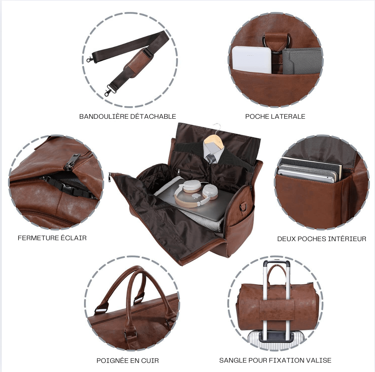 sac-voyages Sac business cuir homme