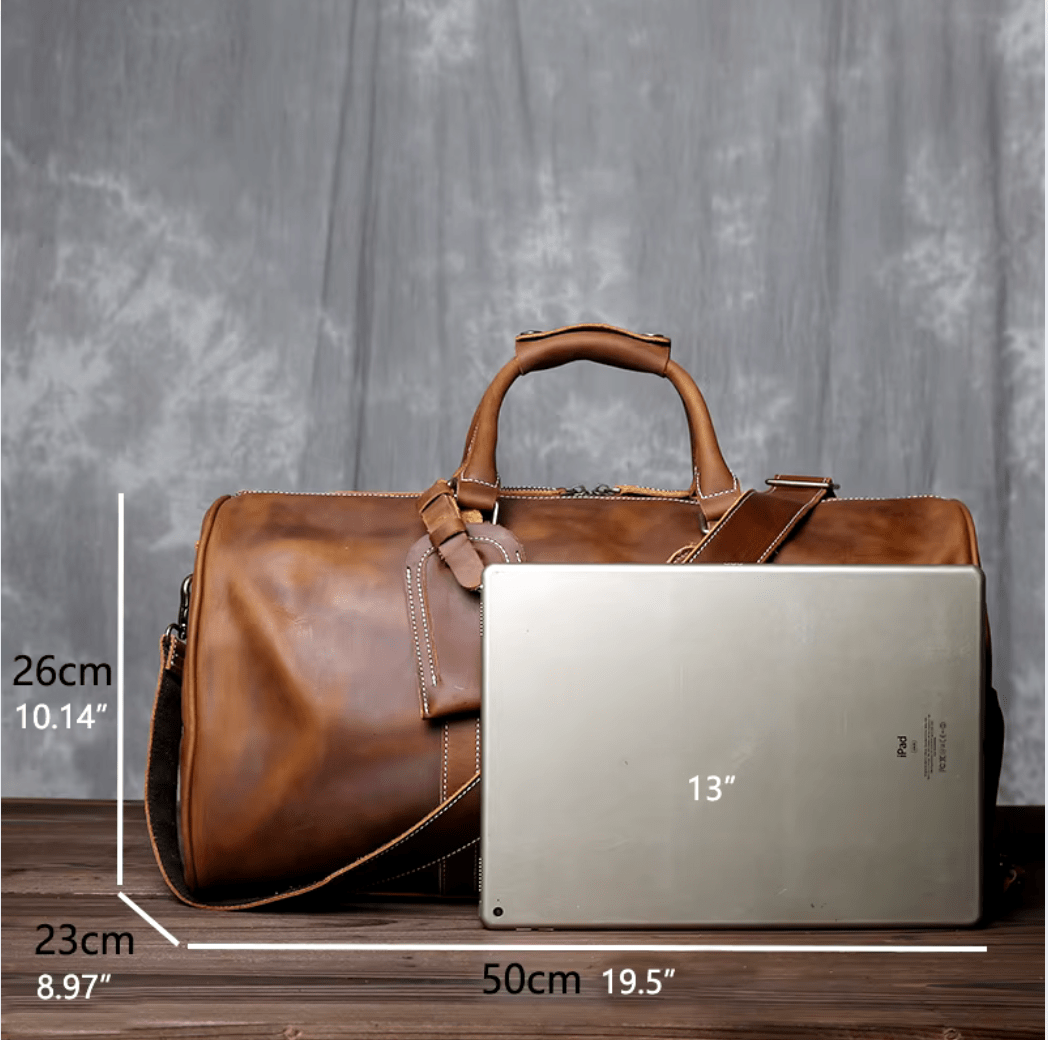 sac-voyages Sac de voyage en cuir vintage