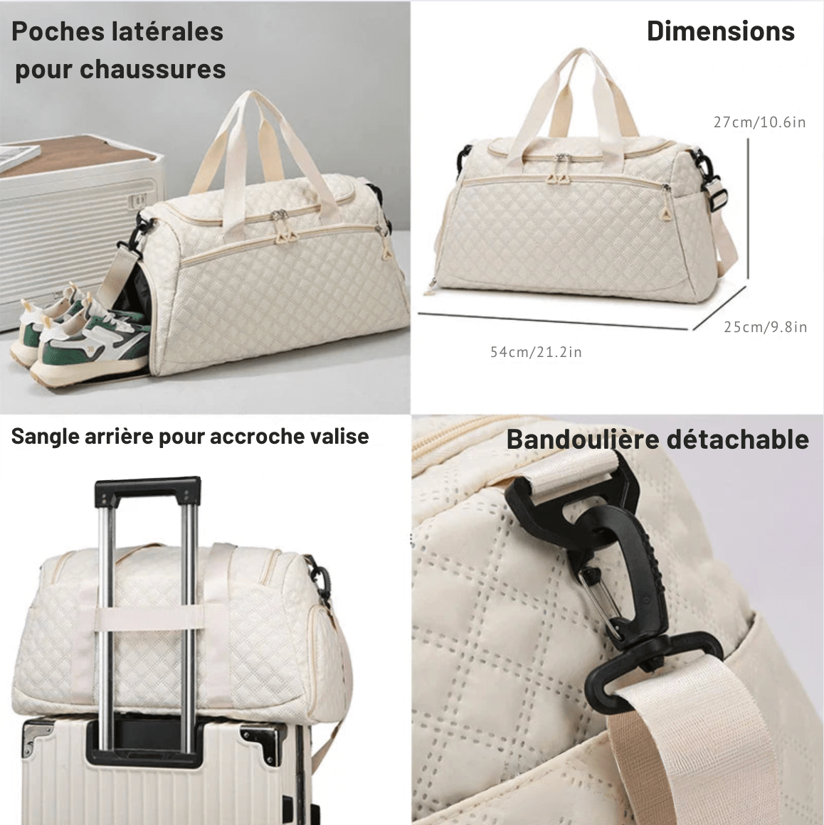 sac-voyages Sac de voyage femme avec compartiment chaussures