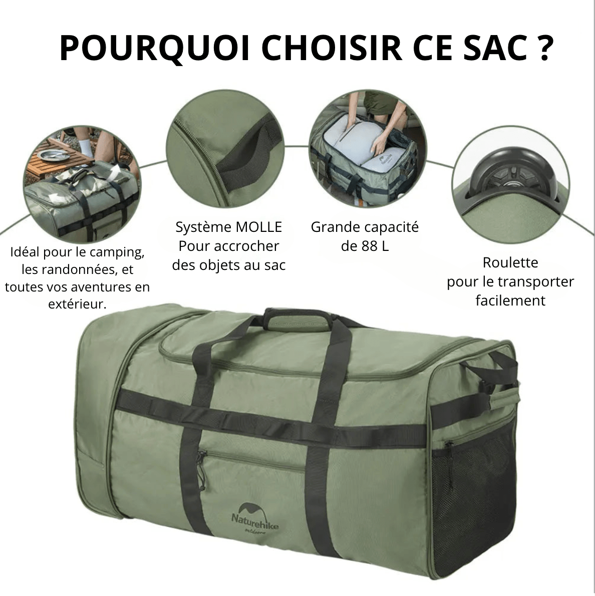 sac-voyages Sac de voyage pliable grande capacité