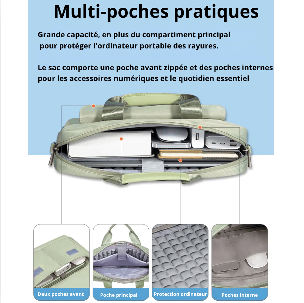 sac-voyages Sac ordinateur bandoulière femme