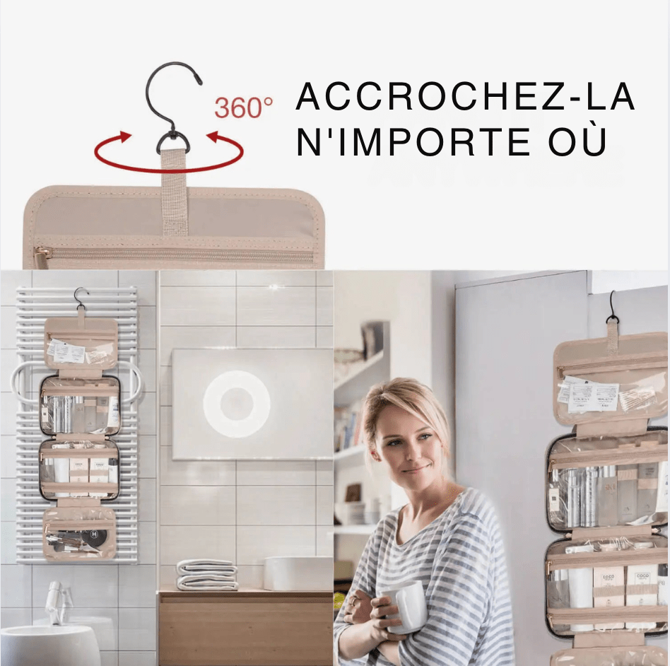 Trousse de toilette à suspendre | Univers du Voyage Trousse de toilette à suspendre | Univers du Voyage
