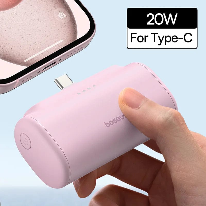 sac-voyages TYPE-C ROSE / 5000mAh Batterie externe de poche