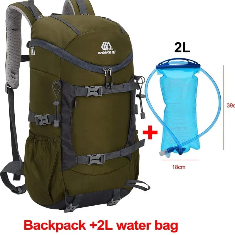 Sac-voyages VERT ARMÉE 2L Sac à dos randonnée avec poche à eau